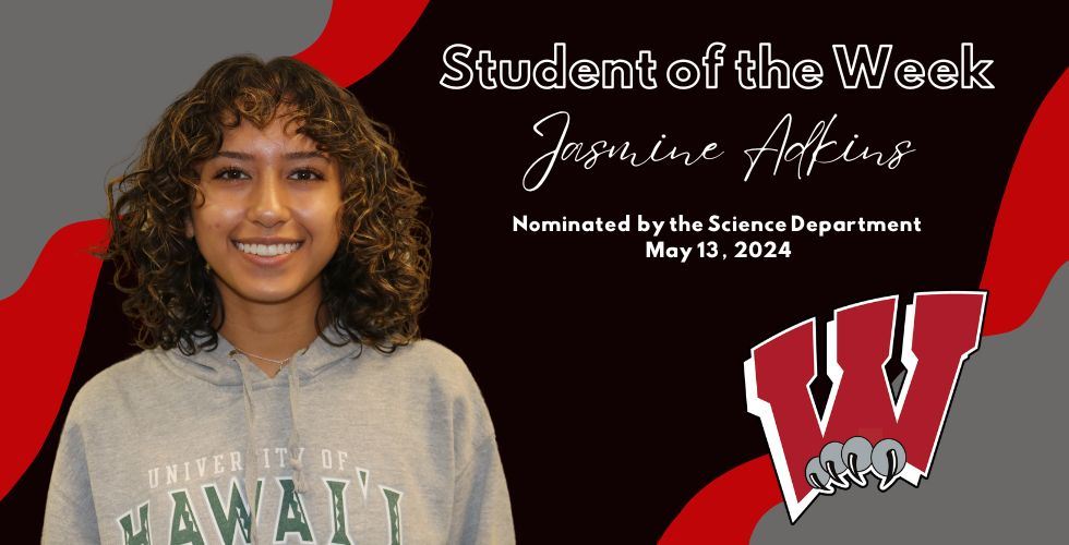 Jasmine Adkins Named Student of the Week