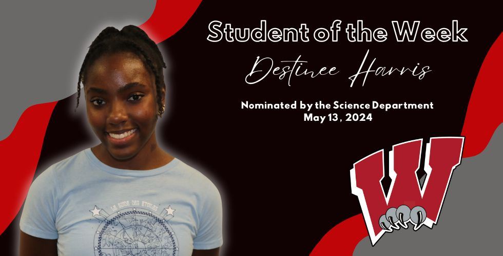  Destinee Harris Named Student of the Week