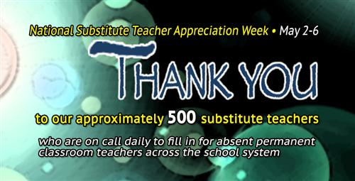 Substitute Teacher Appreciation Week 