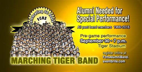 Tiger Band Alumni Needed for 50 Year Celebration 