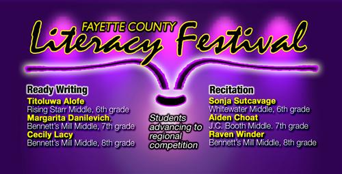 Students Win County Literacy Festival, Advancing to Regional Competition 