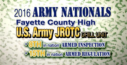 The US Army JROTC drill unit at FCHS ranked among the top 20 units in the nation in two recent competition events. 