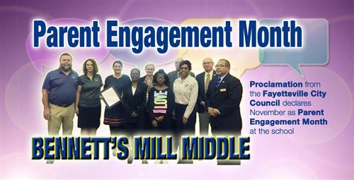 Bennett’s Mill Middle Receives City Proclamation for Parent Engagement Month 