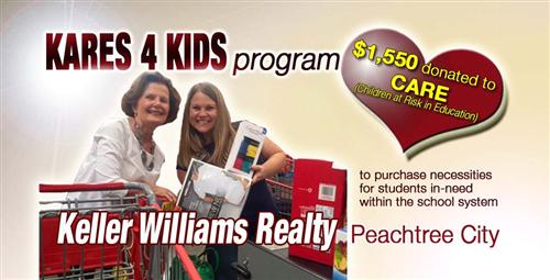 CARE Program Receives Donation from Keller Williams Kares 4 Kids 
