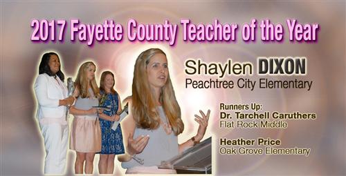 Peachtree City’s Shaylen Dixon Wins Fayette County Teacher of the Year Title 