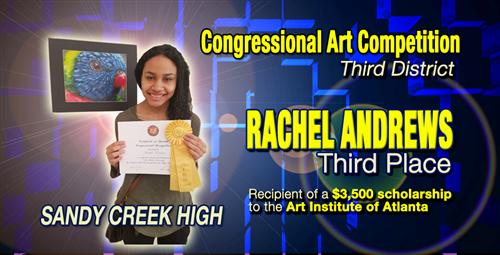 Student Takes Third Place in Congressional Art Competition 