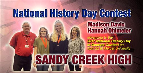 Sandy Creek Students Advance to State National History Day Contest 