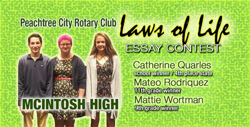 Students Win “Laws of Life” Essay Contest 