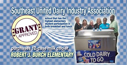 Burch Elementary Gets Grant for New Milk Cooler 