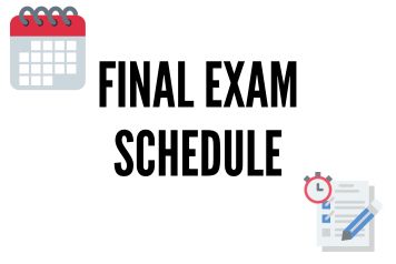  Final Exam Schedule
