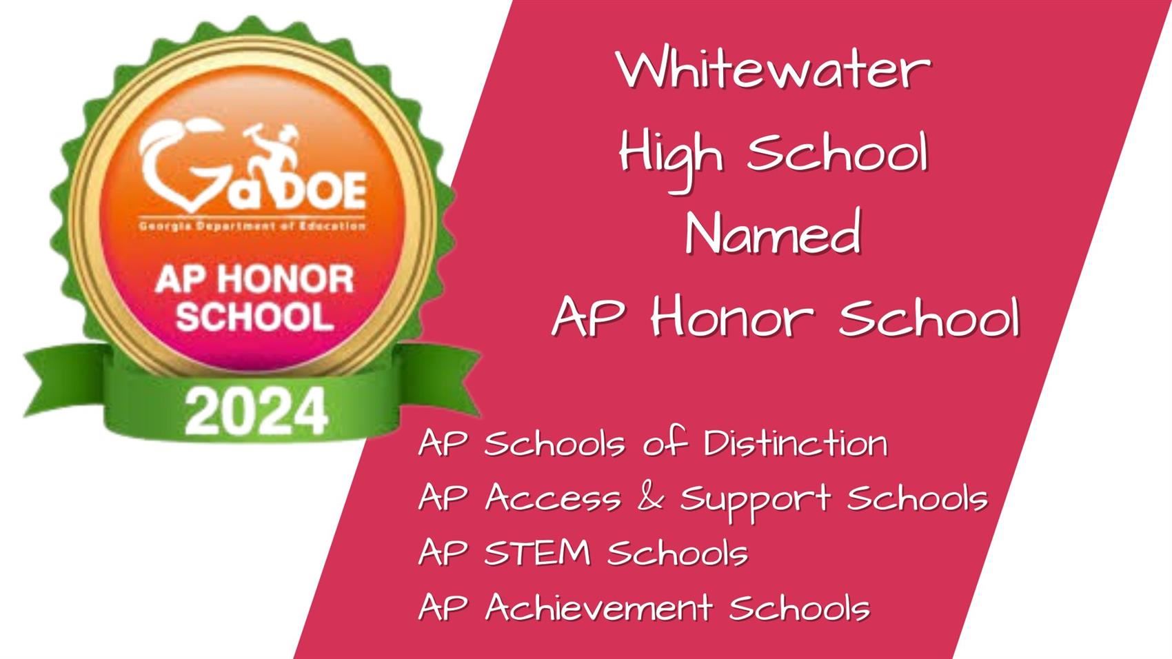  WHS Named AP Honor School 2024