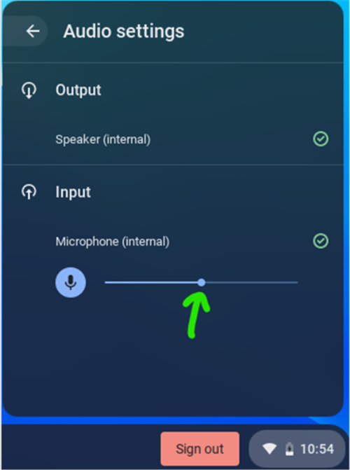 microphone settings