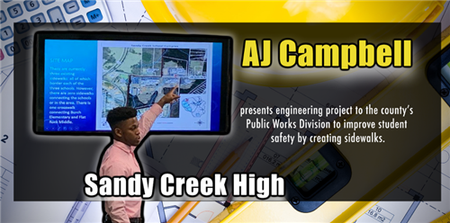 Sandy Creek Senior Presents Engineering Project to Fayette County’s Division of Public Works  