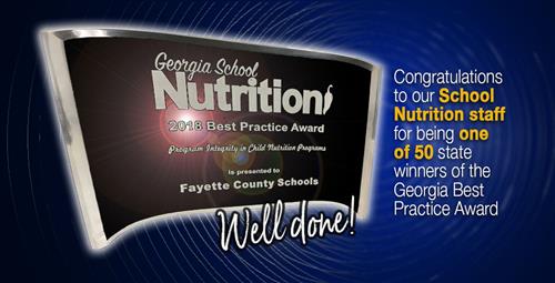 Fayette’s School Nutrition Program Wins State Award 