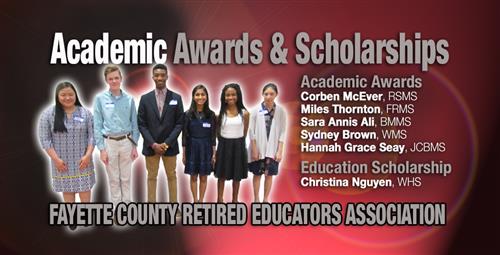 Retired Educators Association Recognizes Students at Annual Awards Program  