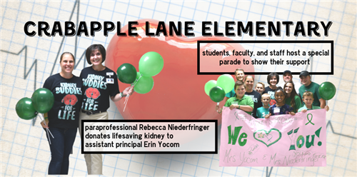Crabapple Lane Paraprofessional Donates Lifesaving Kidney to Assistant Principal  