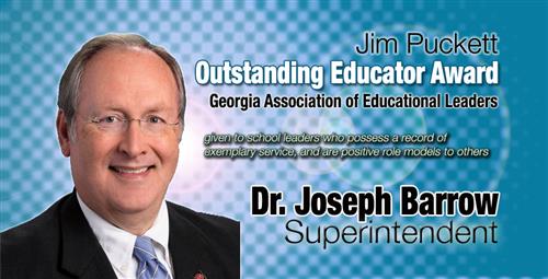 Superintendent Honored with Outstanding Educator Award 