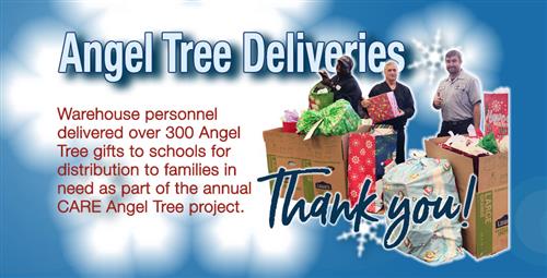 Warehouse Helps with Angel Tree Deliveries 