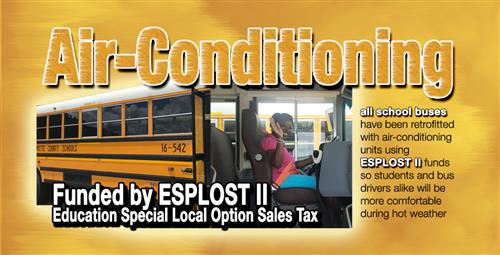 Students Return to Air-Conditioned School Buses Funded by ESPLOST II; Parents Reminded to Register for Bus Service 