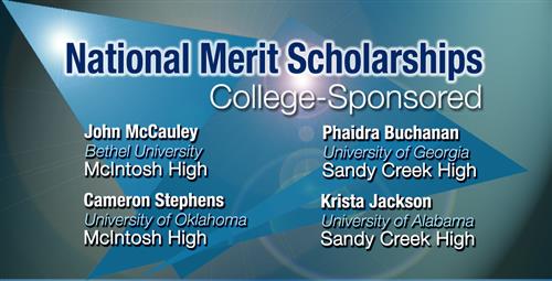 Students Awarded College-Sponsored Merit Scholarships 