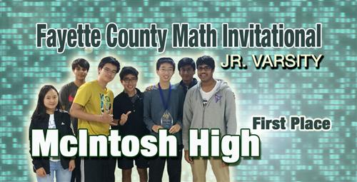 Junior Varsity Team Takes First Place at Math Invitational 