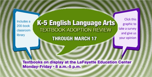 Textbook Public Review for K-5 English Language Arts 
