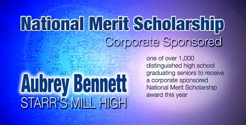 Student Receives National Merit Corporate Scholarship 