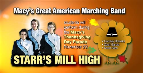Band Students Selected to Perform in Macy’s Thanksgiving Day Parade 