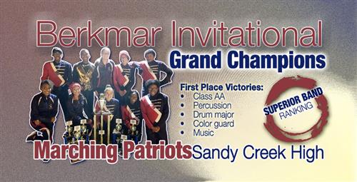 Sandy Creek’s Marching Band Named Grand Champions 
