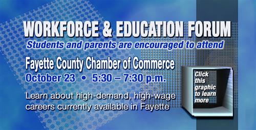  Fayette Chamber Invites Fayette County School Parents, Students and Business Community to Workforce and Education Forum 