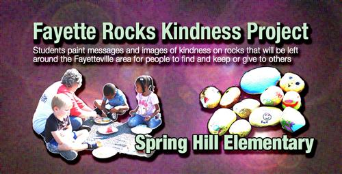 Spring Hill Teachers and Students Create Kindness Rocks 