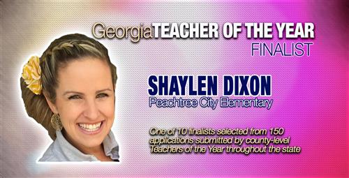 Dixon of Peachtree City Elementary Named a Finalist for Georgia Teacher of the Year 