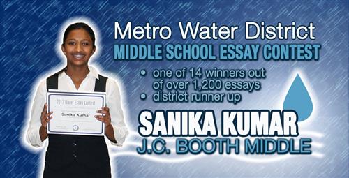 Student Wins Metro Atlanta Water Essay Contest 