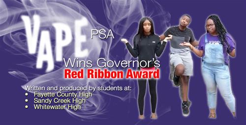 Vaping PSA Wins First Place in Governor’s Red Ribbon Competition 