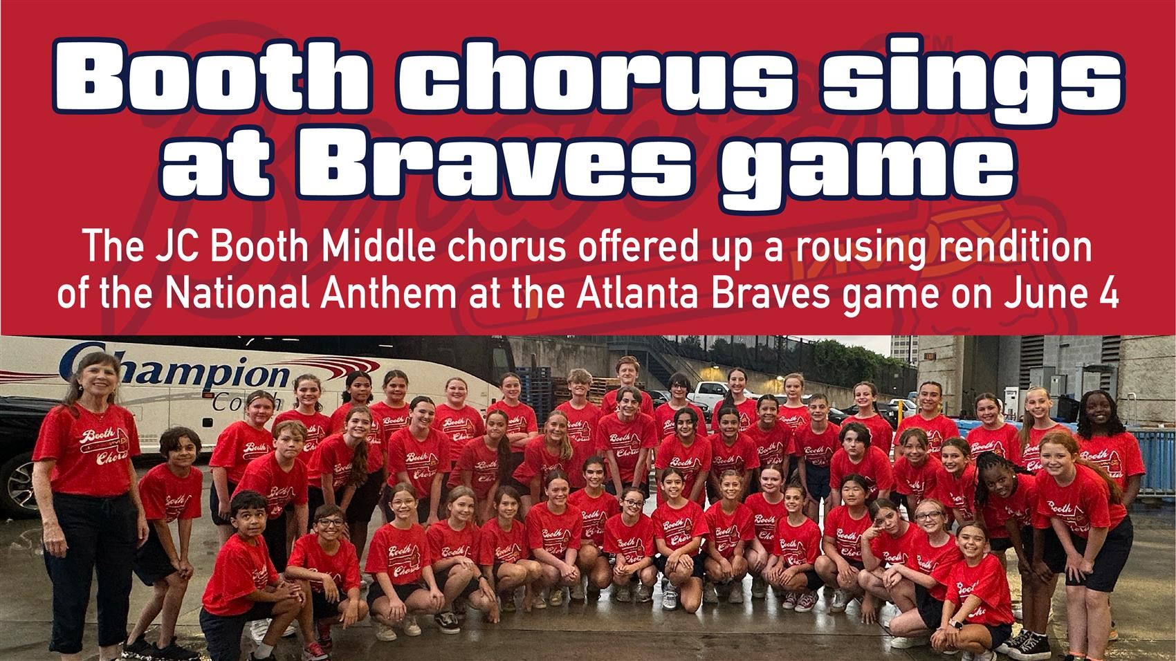  Booth chorus sings at Braves game