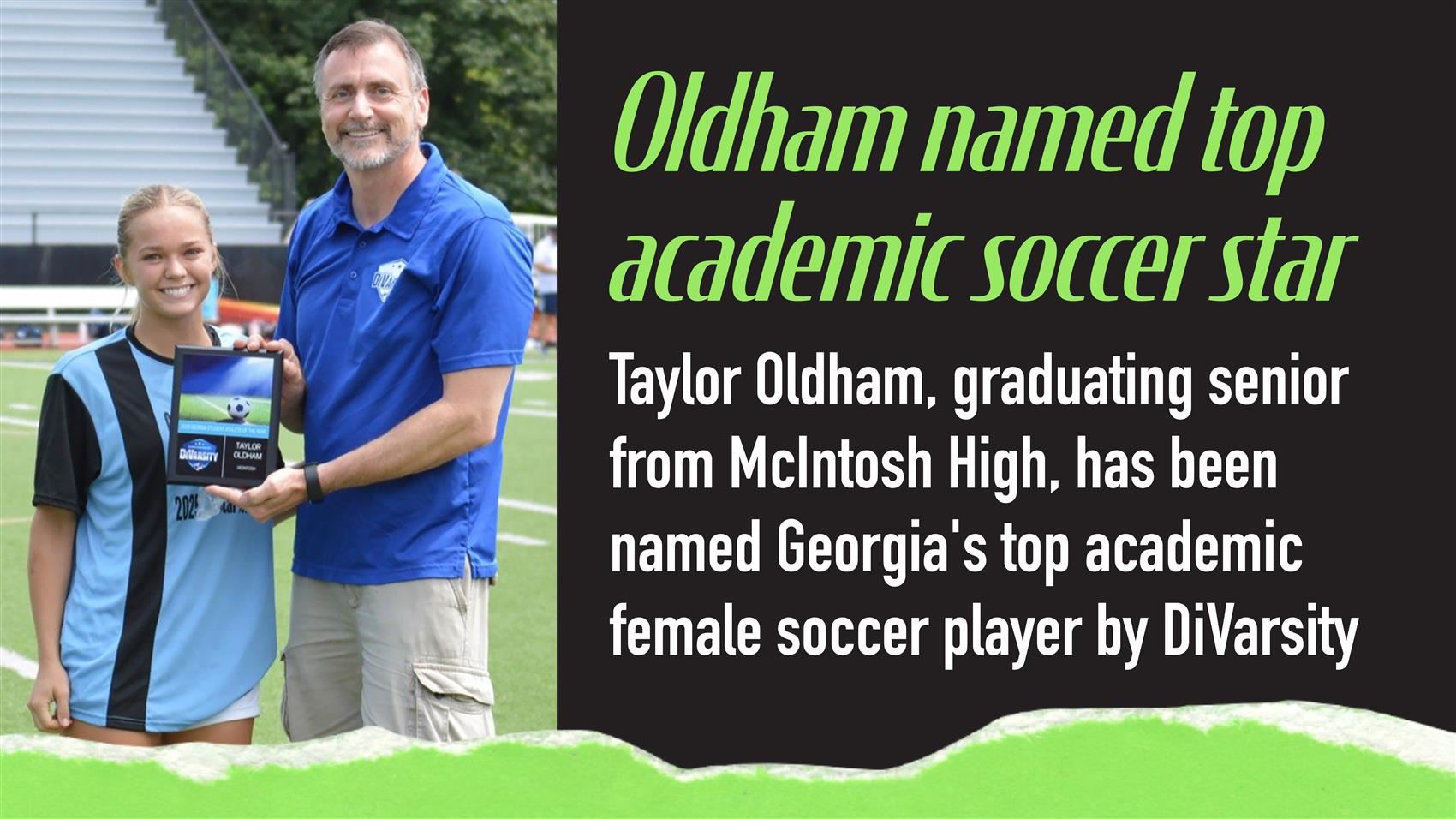  McIntosh’s Oldham named state’s top academic soccer player